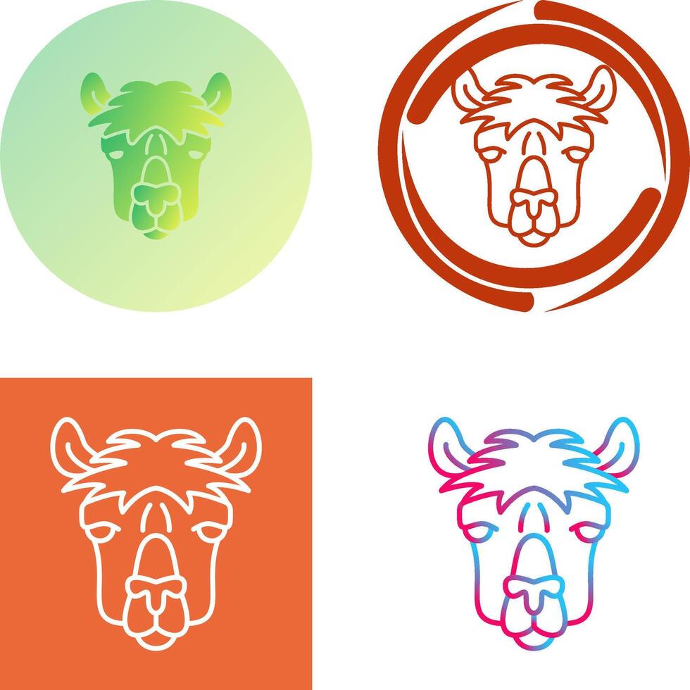 Alpaca Icon Design vector