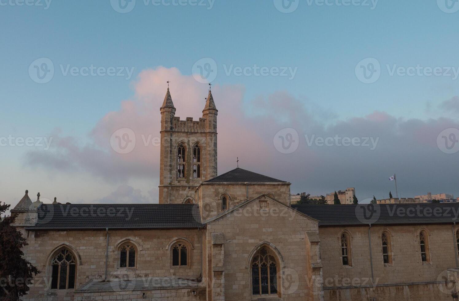 Jerusalem, St. George's Anglican Cathedral in the early morning. High quality photo