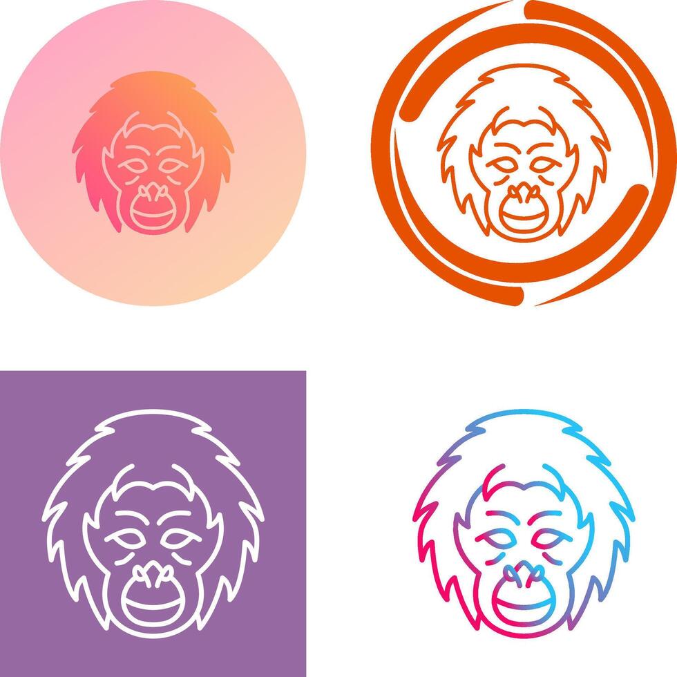 Orangutan Icon Design vector