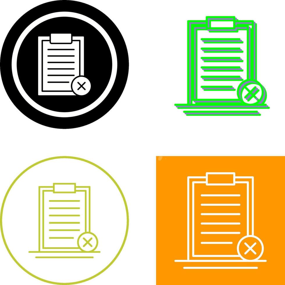 Rejected Icon Design vector