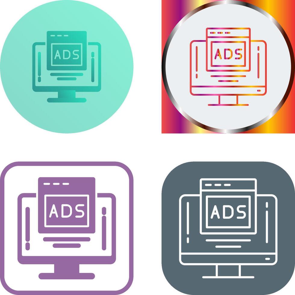 Digital Advertising Icon Design vector