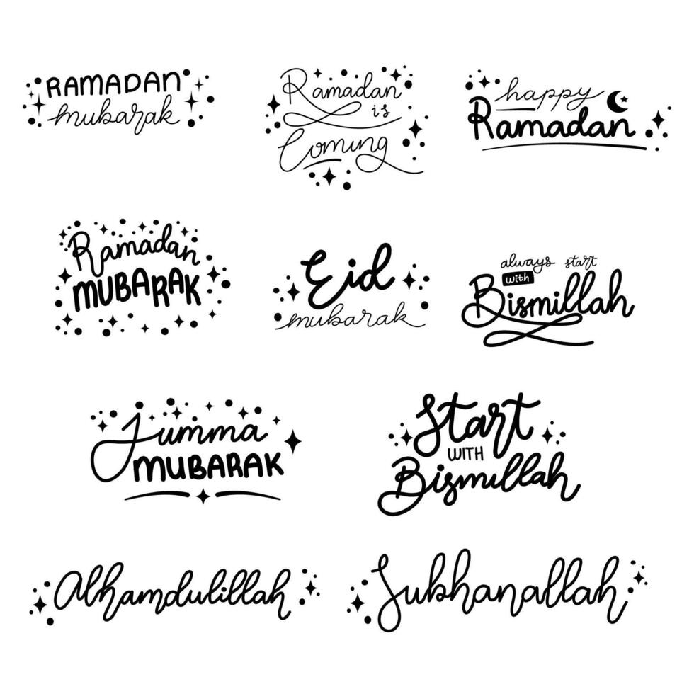 Islamic Hand Lettering vector