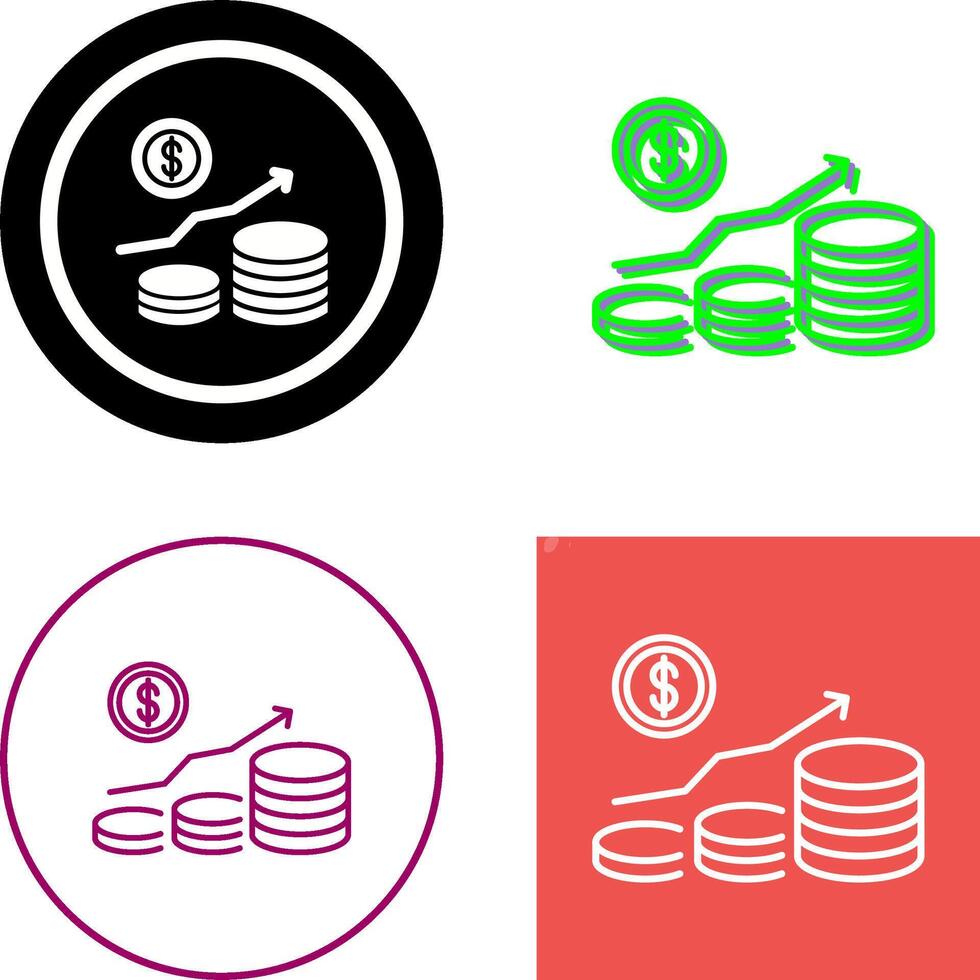 Money Growth Icon Design vector