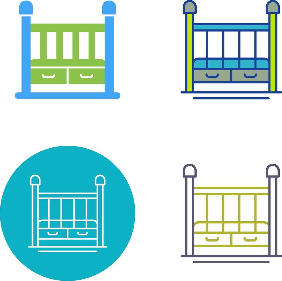 Baby Crib Icon Design vector