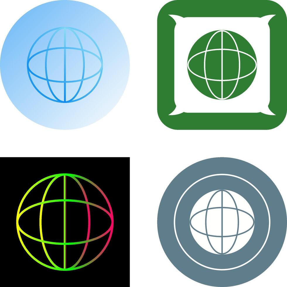 Unique Globe Icon Design vector