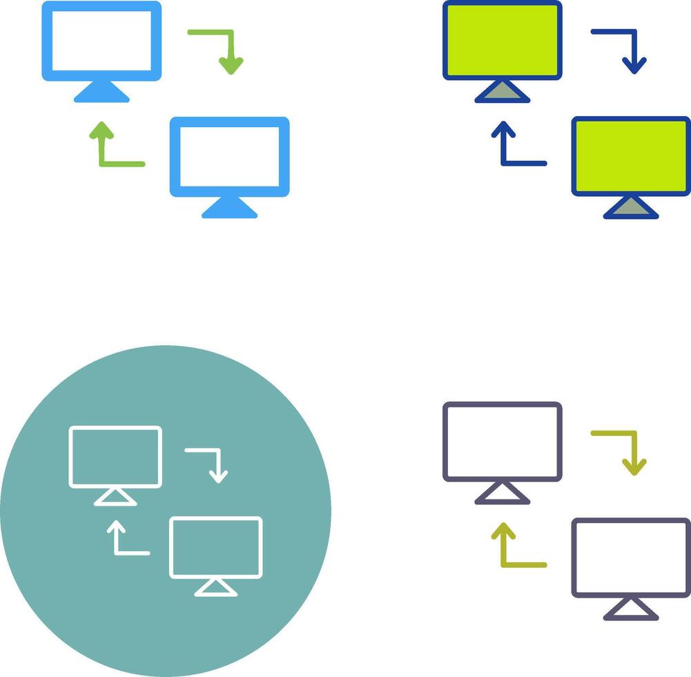 Sharing Systems Icon Design vector