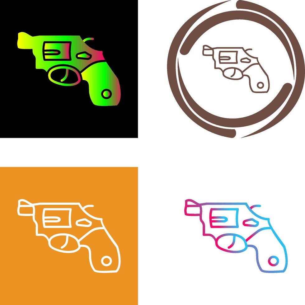 Unique Revolver Icon Design vector