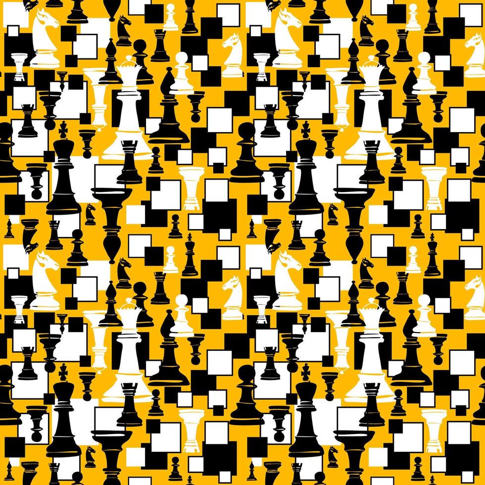 illustration chess background. Flyer design for chess tournament, match, game vector