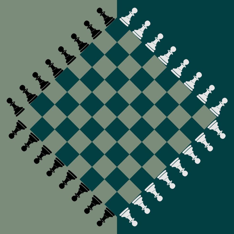 illustration chess background. Flyer design for chess tournament, match, game vector