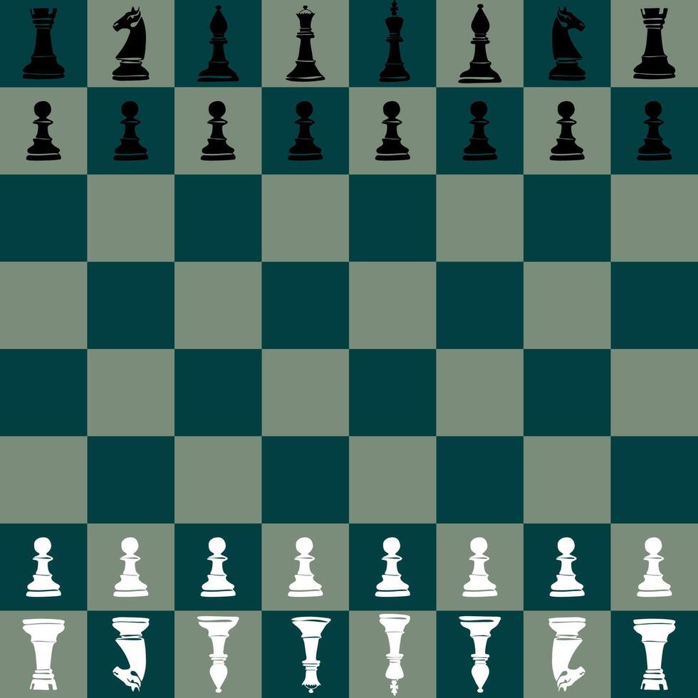 illustration chess background. Flyer design for chess tournament, match, game vector