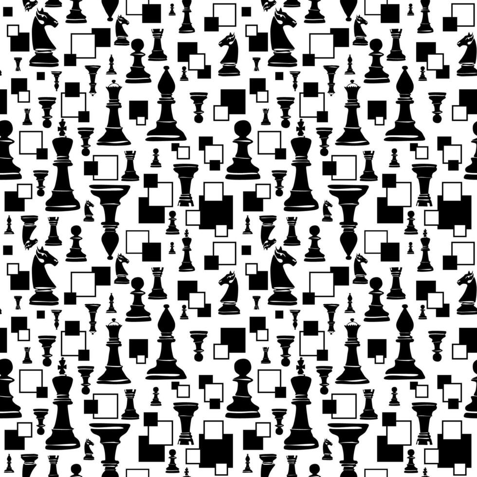 illustration chess background. Flyer design for chess tournament, match, game vector