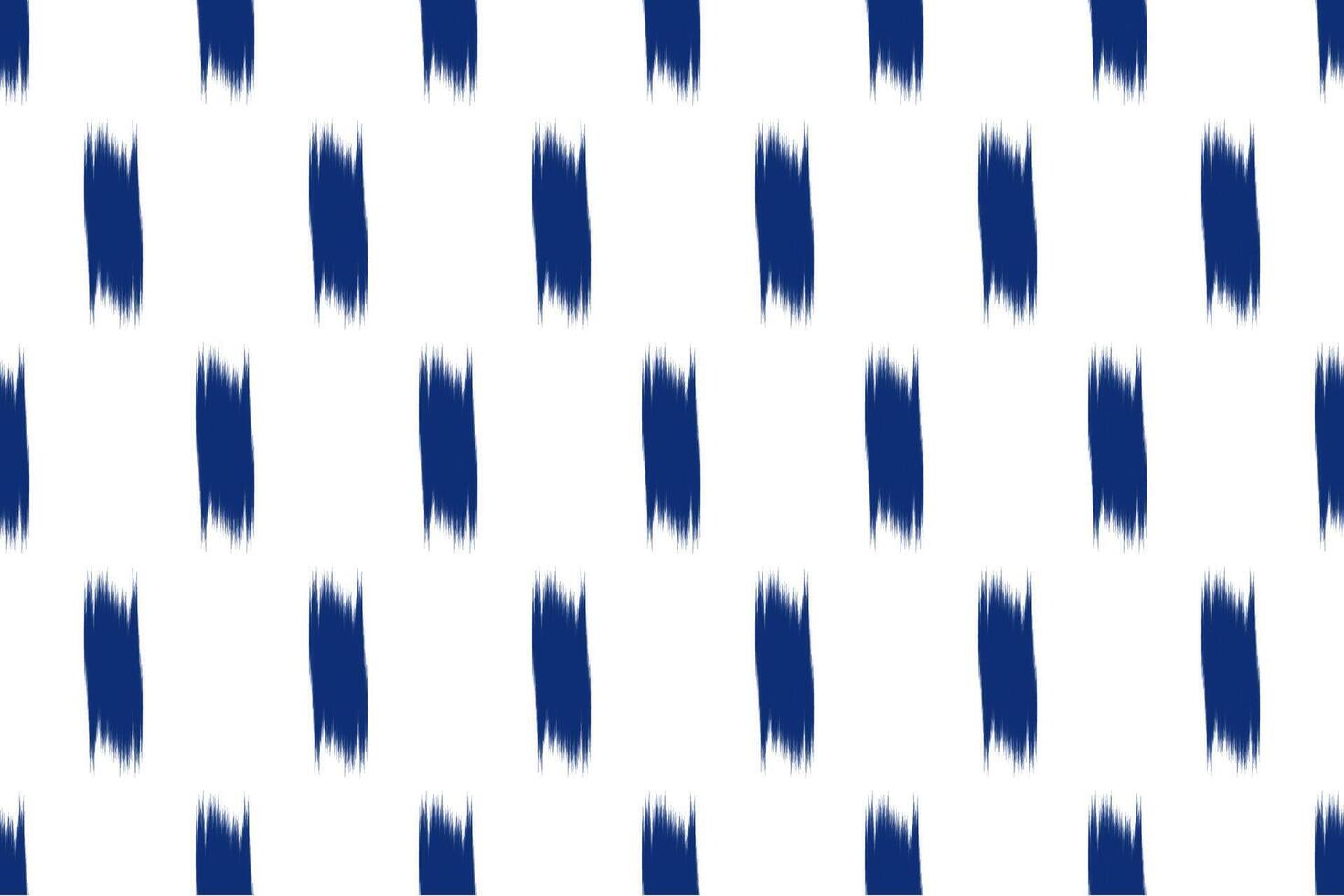 Blue and white ikat seamless pattern. Abstract background for textile design. Can be used in fabric design for clothes, textile, fabric, shirt, embroidery vector