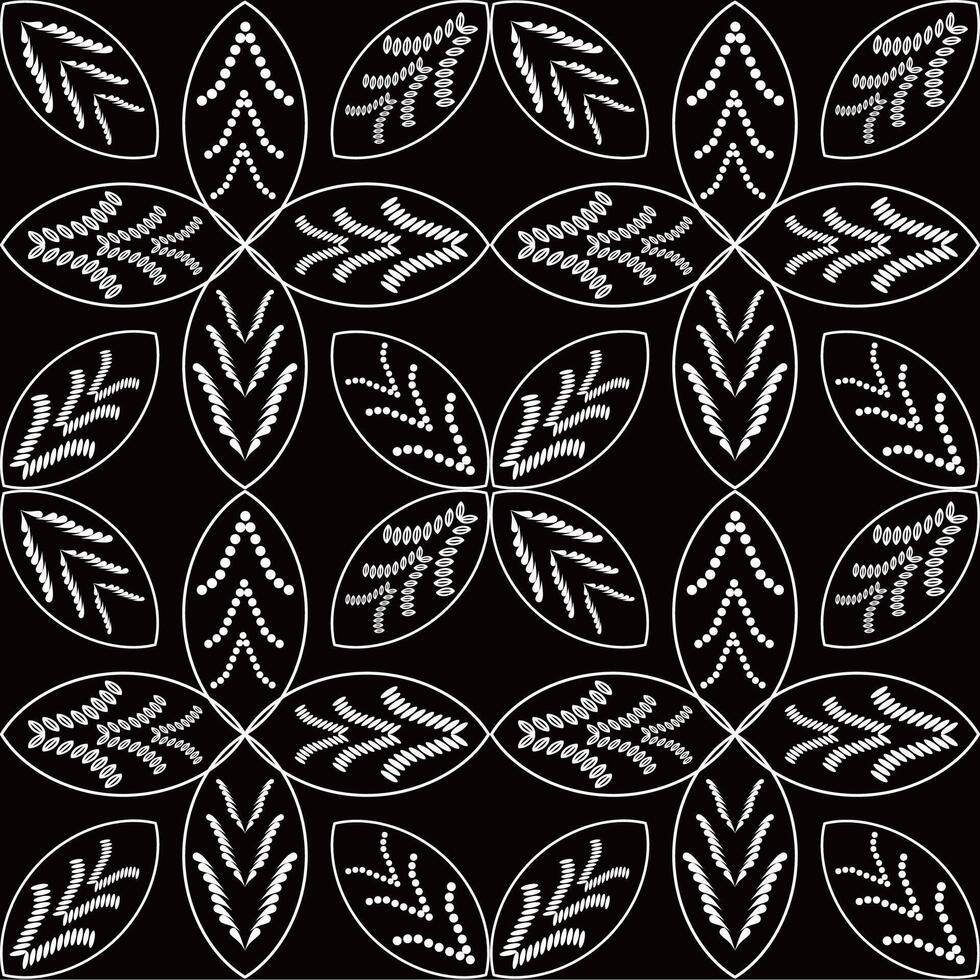 Black and white floral abstract background. Design for background, wallpaper, ceramic, tile, fabric, textile, embroidery vector