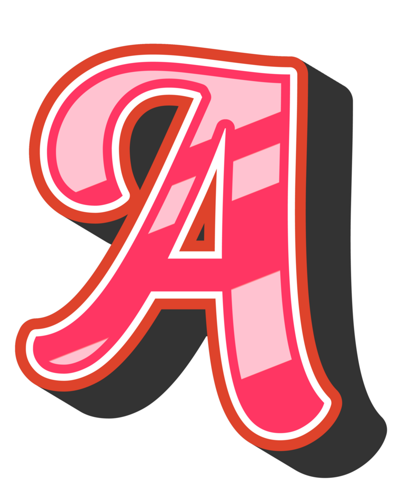 Playful Cartoon Alphabet Letter and Number png