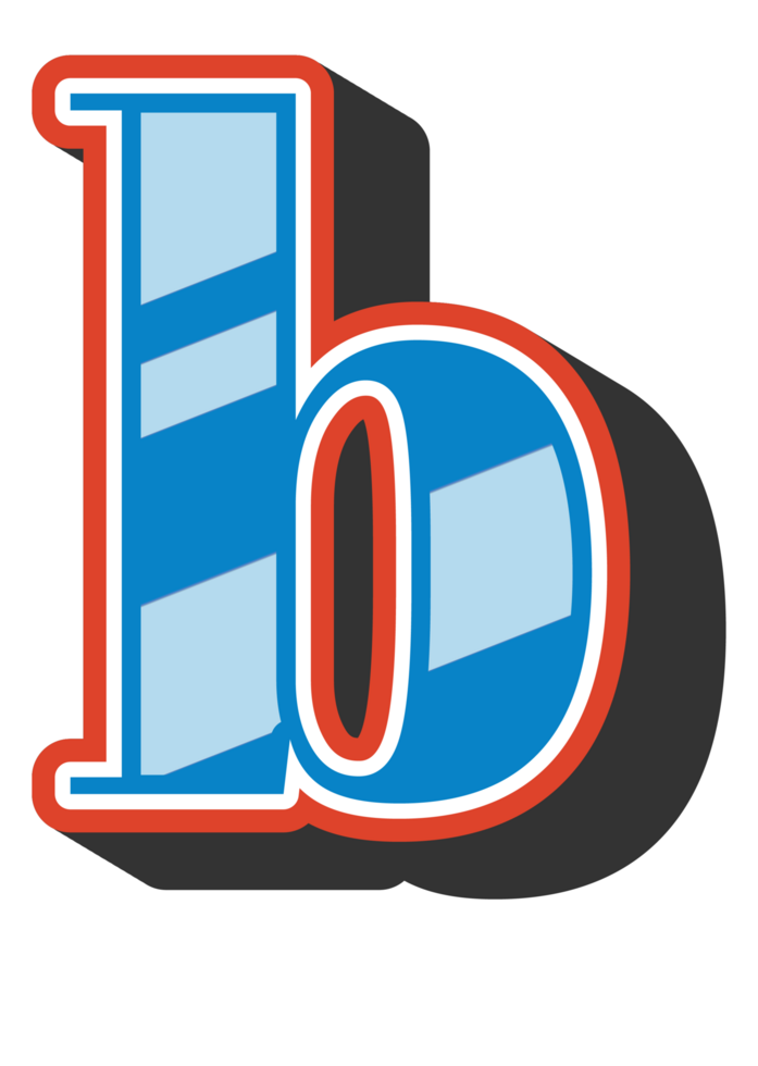Playful Cartoon Alphabet Letter and Number png
