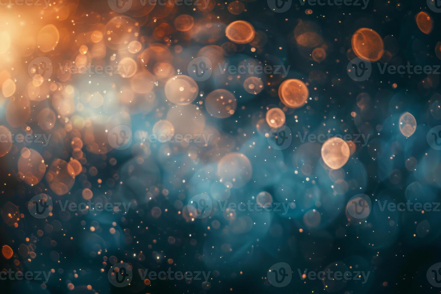 Abstract Bokeh Lights in Warm and Cool Tones photo