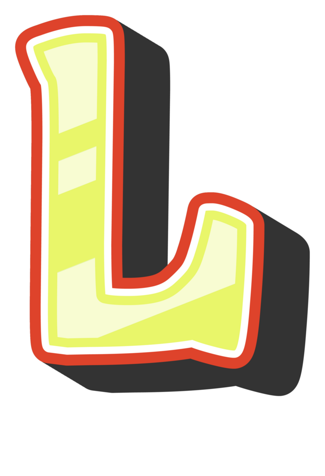 Playful Cartoon Alphabet Letter and Number png