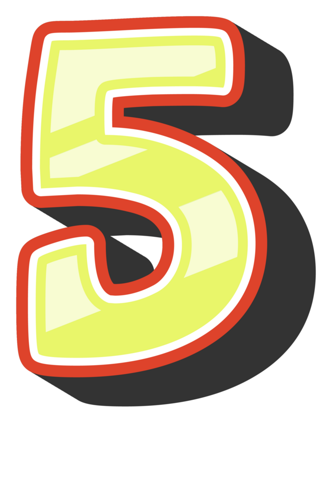 Playful Cartoon Alphabet Letter and Number png