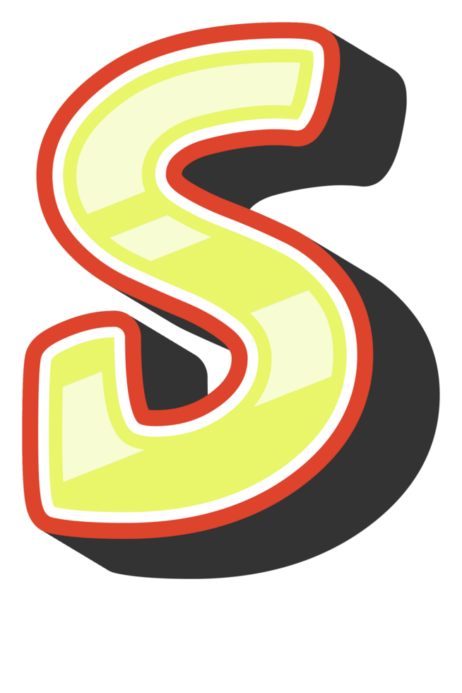 Playful Cartoon Alphabet Letter and Number png