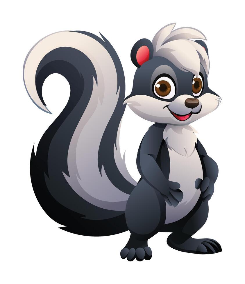 Skunk cartoon illustration isolated on white background vector