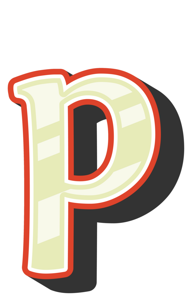 Playful Cartoon Alphabet Letter and Number png