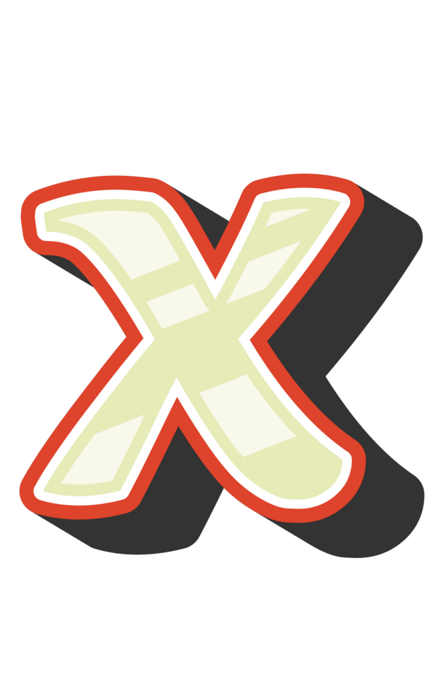 Playful Cartoon Alphabet Letter and Number png
