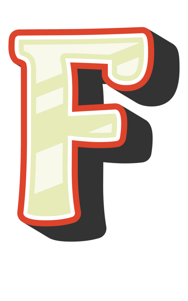 Playful Cartoon Alphabet Letter and Number png