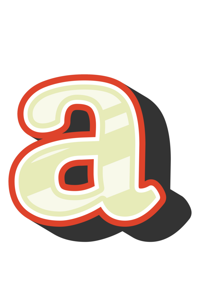 Playful Cartoon Alphabet Letter and Number png