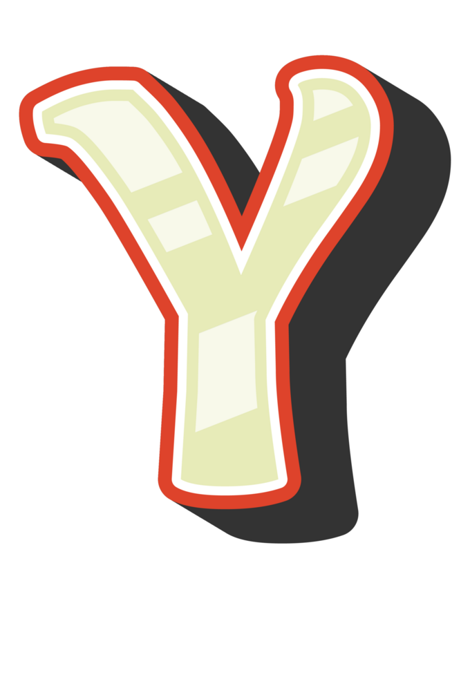 Playful Cartoon Alphabet Letter and Number png