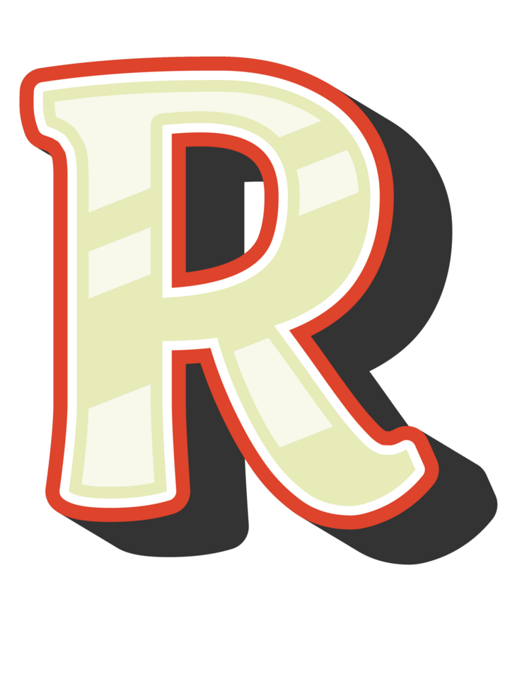 Playful Cartoon Alphabet Letter and Number png