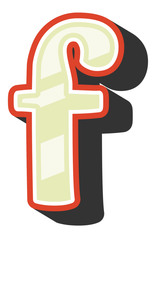 Playful Cartoon Alphabet Letter and Number png