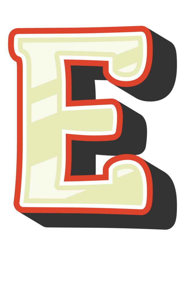 Playful Cartoon Alphabet Letter and Number png