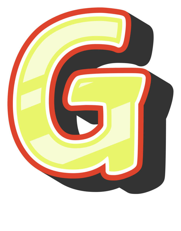 Playful Cartoon Alphabet Letter and Number png