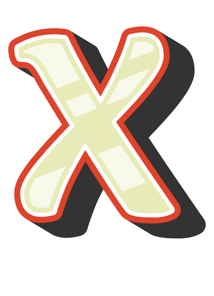 Playful Cartoon Alphabet Letter and Number png