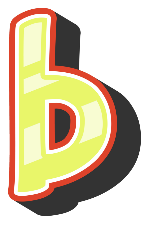 Playful Cartoon Alphabet Letter and Number png