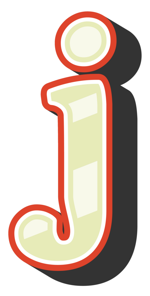 Playful Cartoon Alphabet Letter and Number png