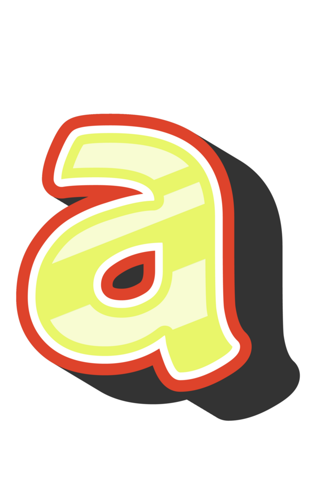 Playful Cartoon Alphabet Letter and Number png