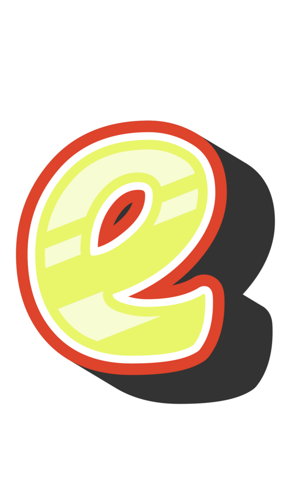 Playful Cartoon Alphabet Letter and Number png
