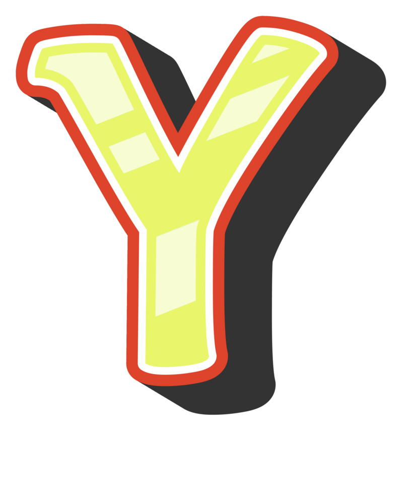 Playful Cartoon Alphabet Letter and Number png