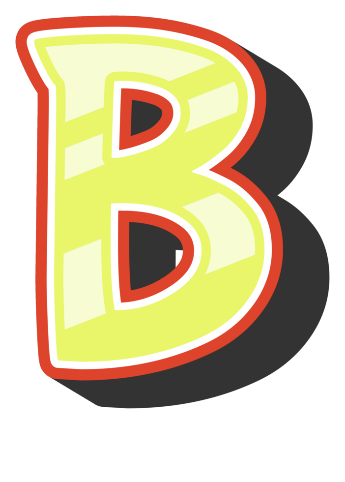 Playful Cartoon Alphabet Letter and Number png