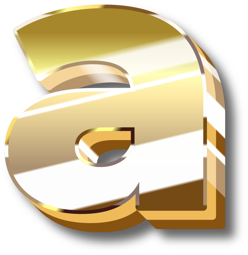 Gold Alphabet Letter and Number png