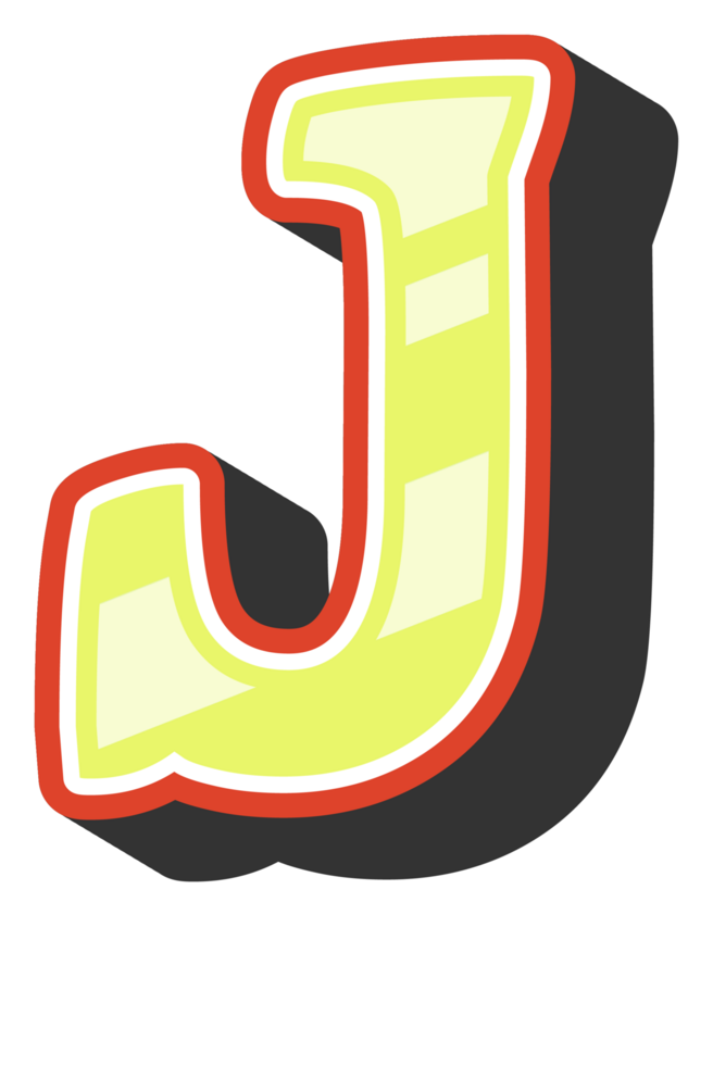 Playful Cartoon Alphabet Letter and Number png