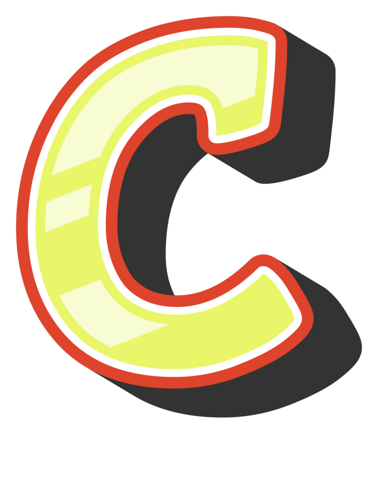Playful Cartoon Alphabet Letter and Number png