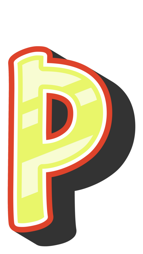 Playful Cartoon Alphabet Letter and Number png