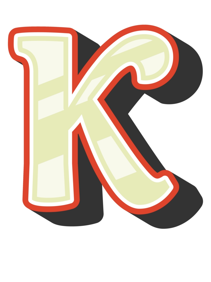 Playful Cartoon Alphabet Letter and Number png