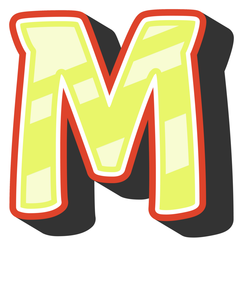 Playful Cartoon Alphabet Letter and Number png