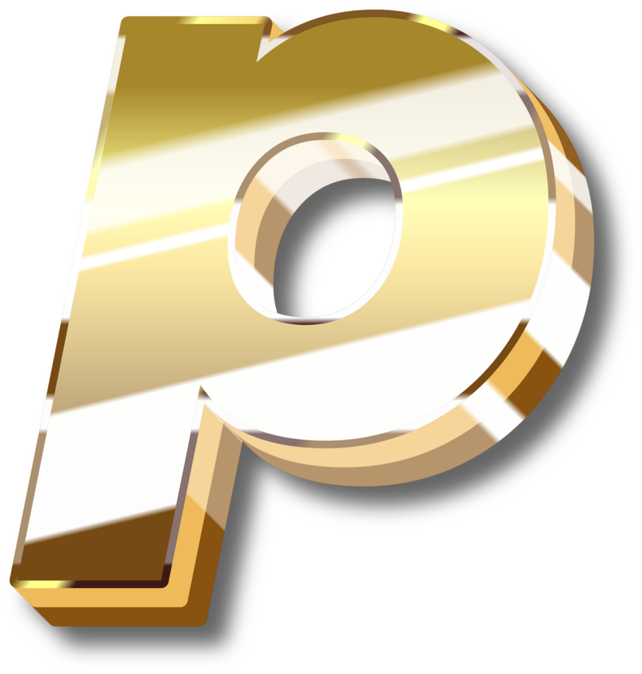 Gold Alphabet Letter and Number png