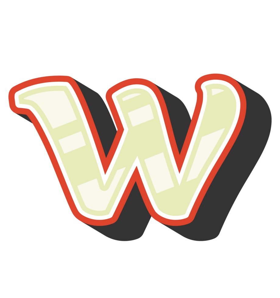 Playful Cartoon Alphabet Letter and Number png