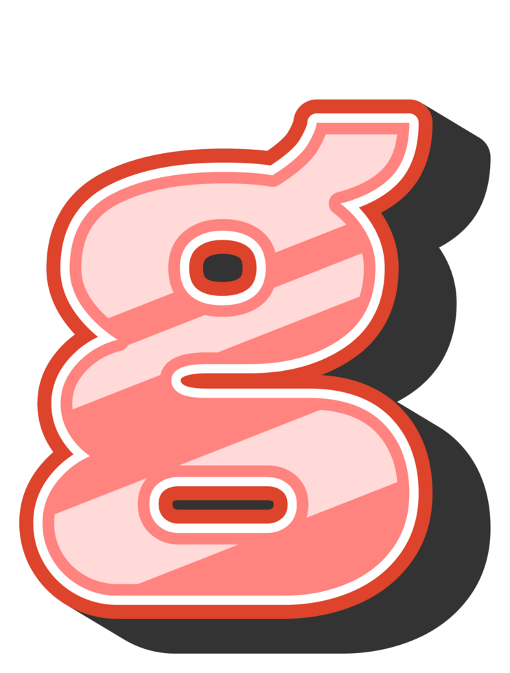 Playful Cartoon Alphabet Letter and Number png