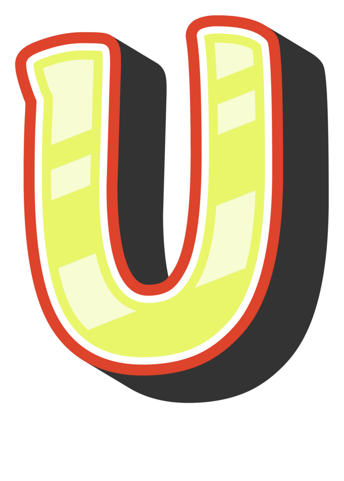 Playful Cartoon Alphabet Letter and Number png